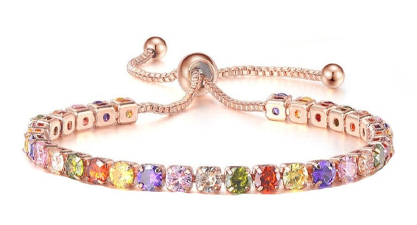 Adjustable Multicolor Charm Bracelet