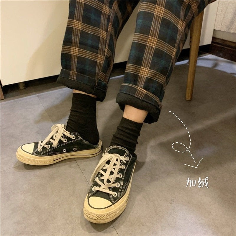 Winter Fleece Plaid Pants