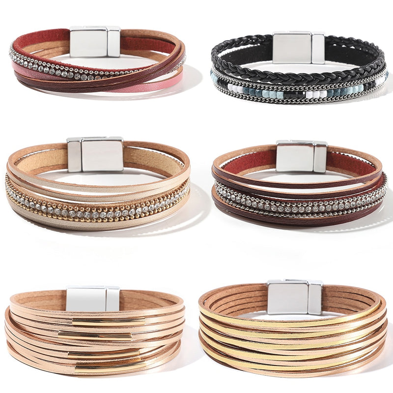 Genuine Leather Wrap Bracelet