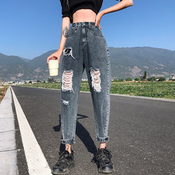 High Waist Boyfriend Jeans