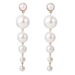 Trendy Elegant Big Simulated Pearl Earrings