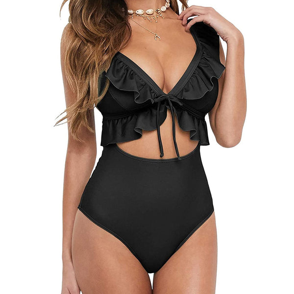 Sexy Ruffle One Piece Swimsuit