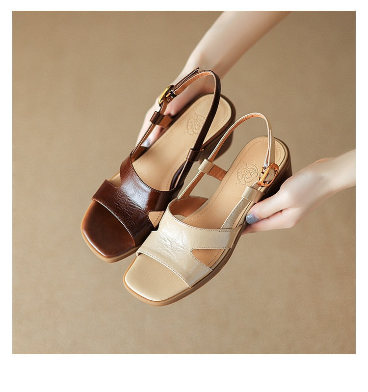 PU Leather Open Toe Sandals