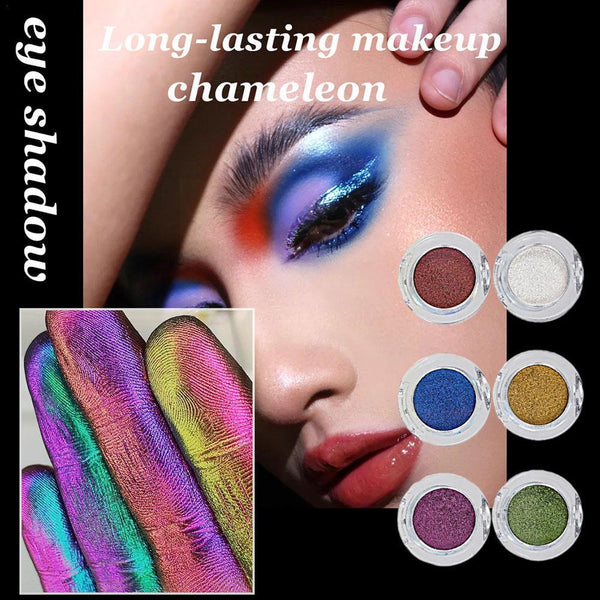 1pcs 6 Color Chameleon Pigment Chameleon Eyeshadow Chrome Multi Shadow Palette Makeup Diamond Prismatic Powder Eye Eyeshado D9p3