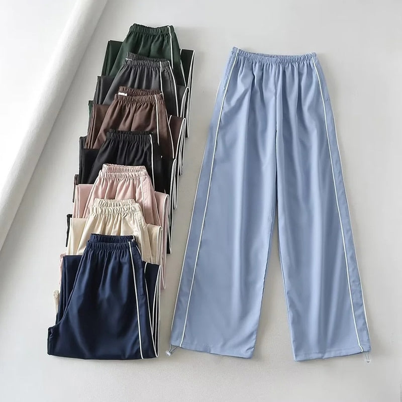 Side Stripes Jogger With Drawstring Cuffs