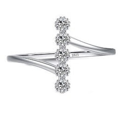 Authentic 925 Sterling Silver Diamond Ring