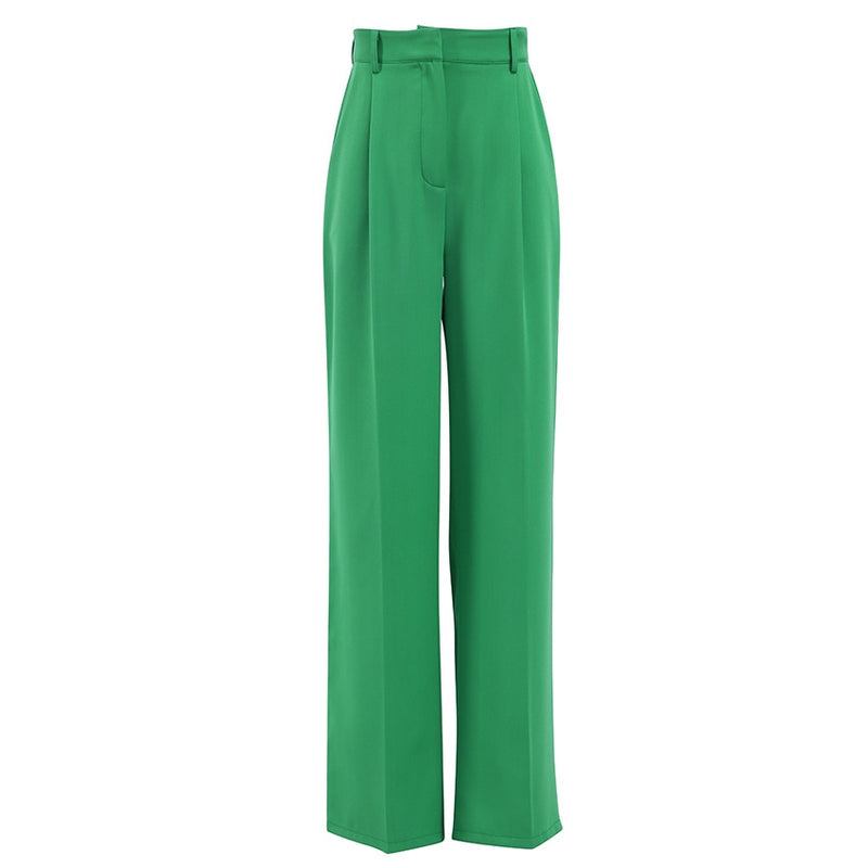 Green High Waist Wide Leg Pants