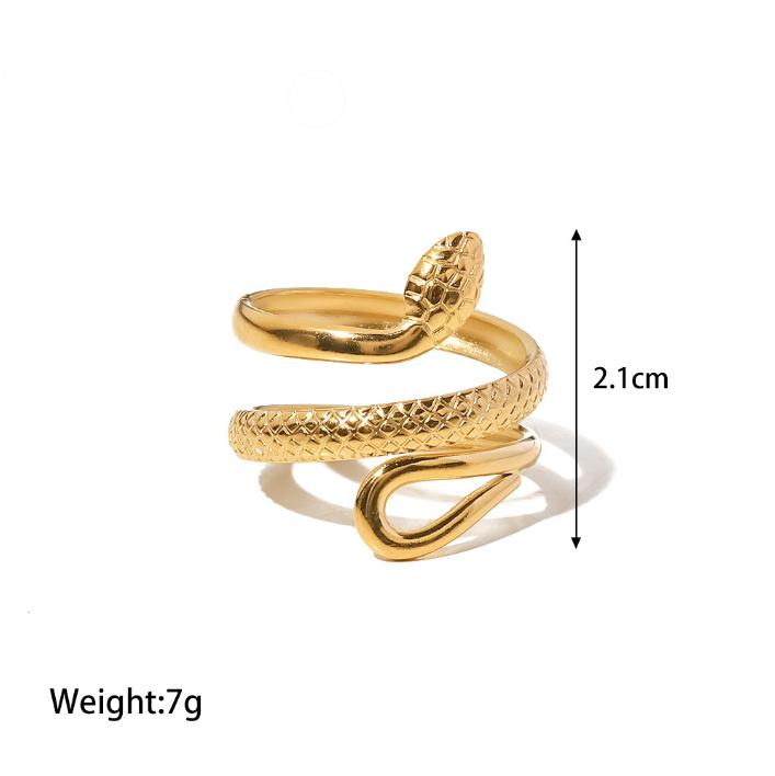 18K Gold Plated Snake Ring