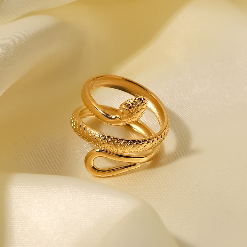 18K Gold Plated Snake Ring