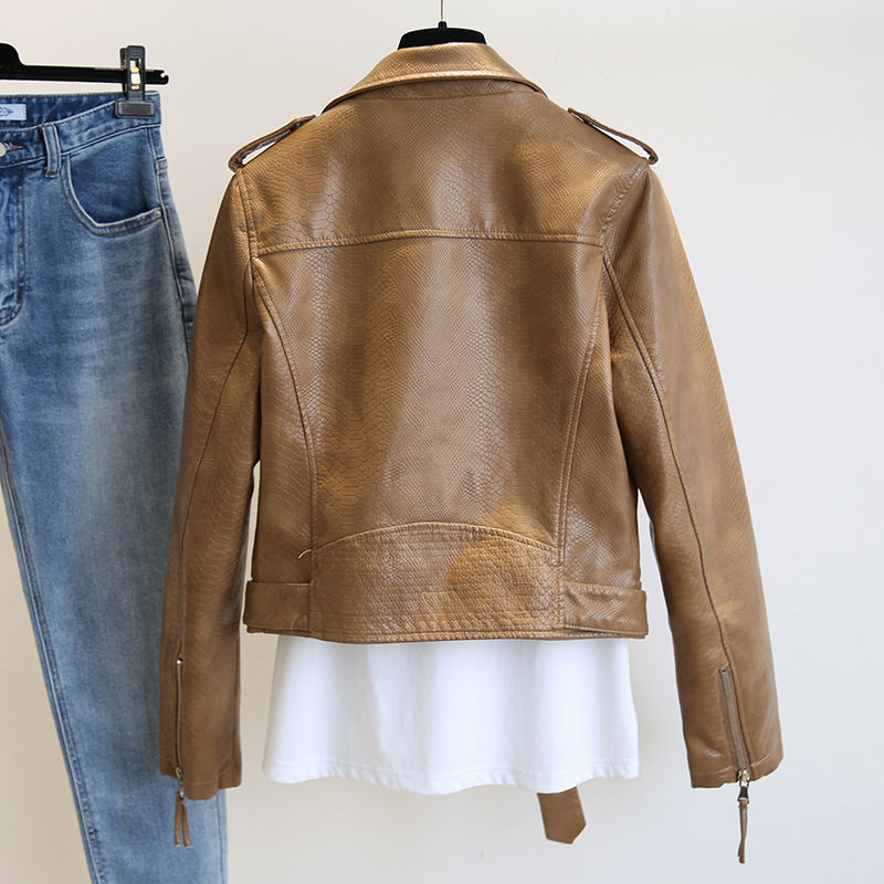 Spring Autumn Ladies Motorcycle Leather