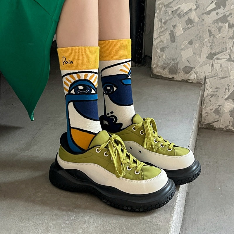 Cool Korean Printed Socks