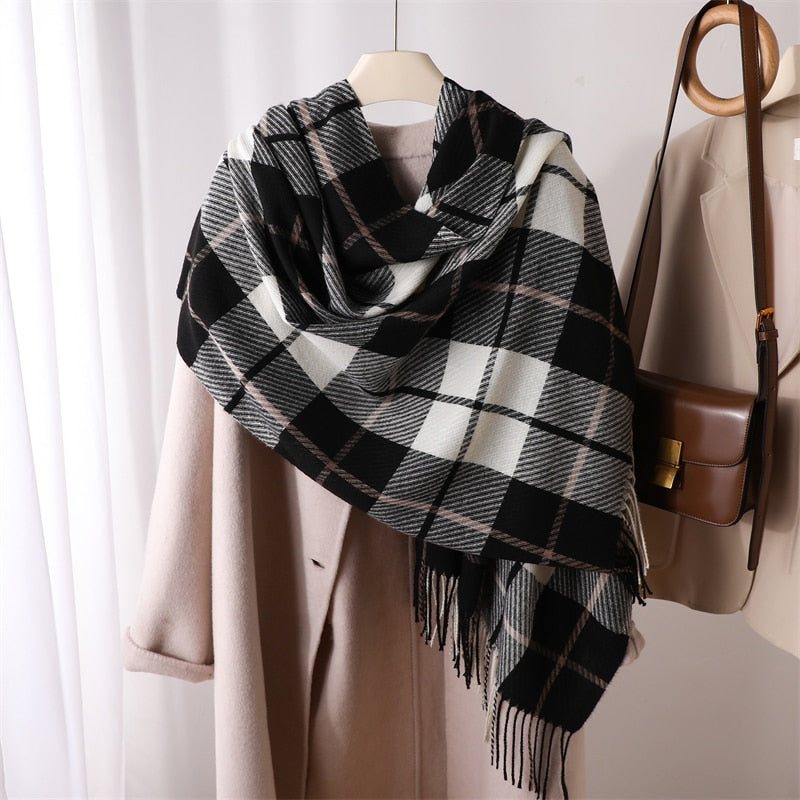 Casual Plaid Scarf