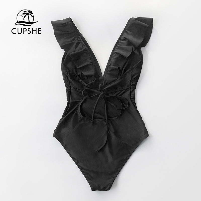 Vintage Zipper One Piece Swimwear