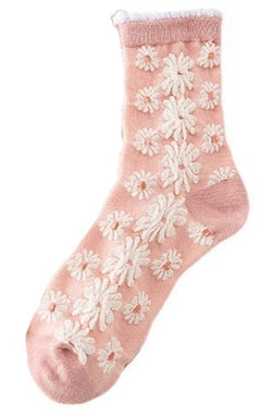 Retro Harajuku Embroidered Women Socks