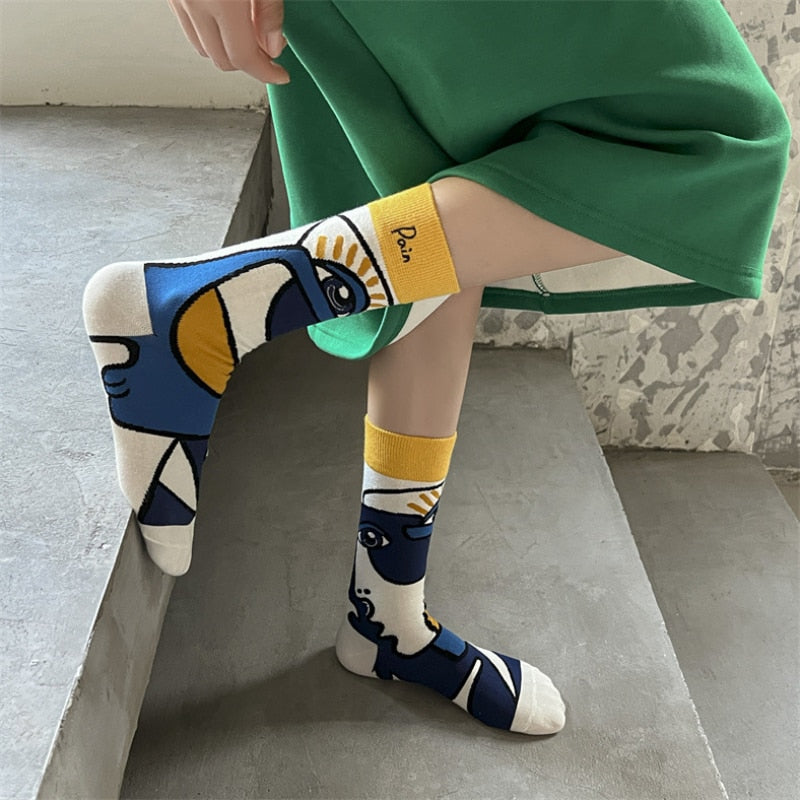 Cool Korean Printed Socks