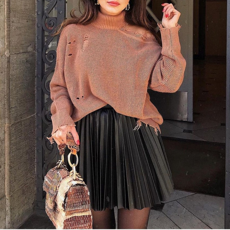 Chic Pleated Mini Skirt