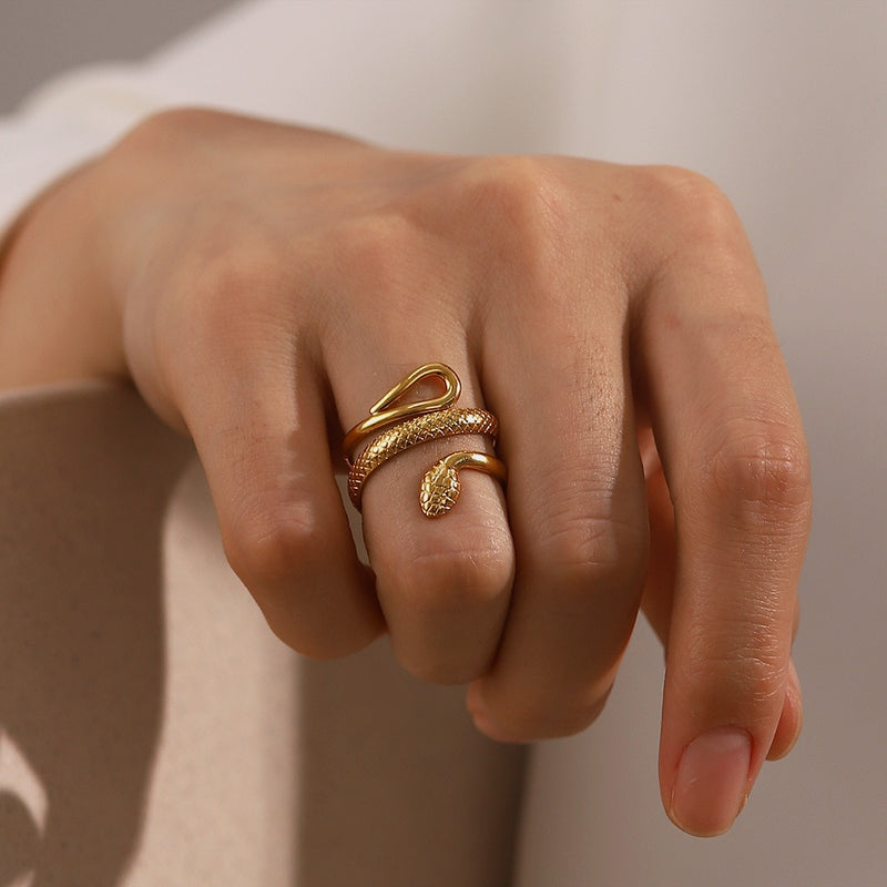 18K Gold Plated Snake Ring