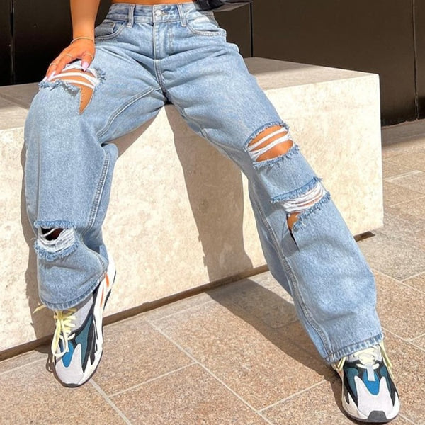 Ripped Boyfriend Jeans