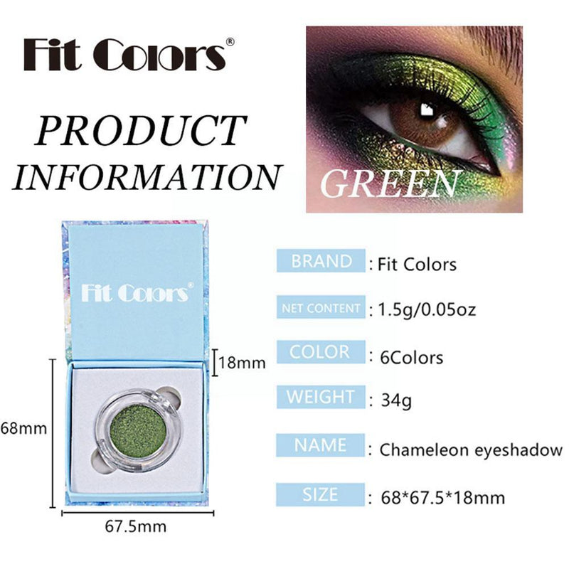 1pcs 6 Color Chameleon Pigment Chameleon Eyeshadow Chrome Multi Shadow Palette Makeup Diamond Prismatic Powder Eye Eyeshado D9p3