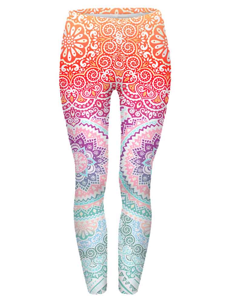 Ombre Mandala Yoga Leggings